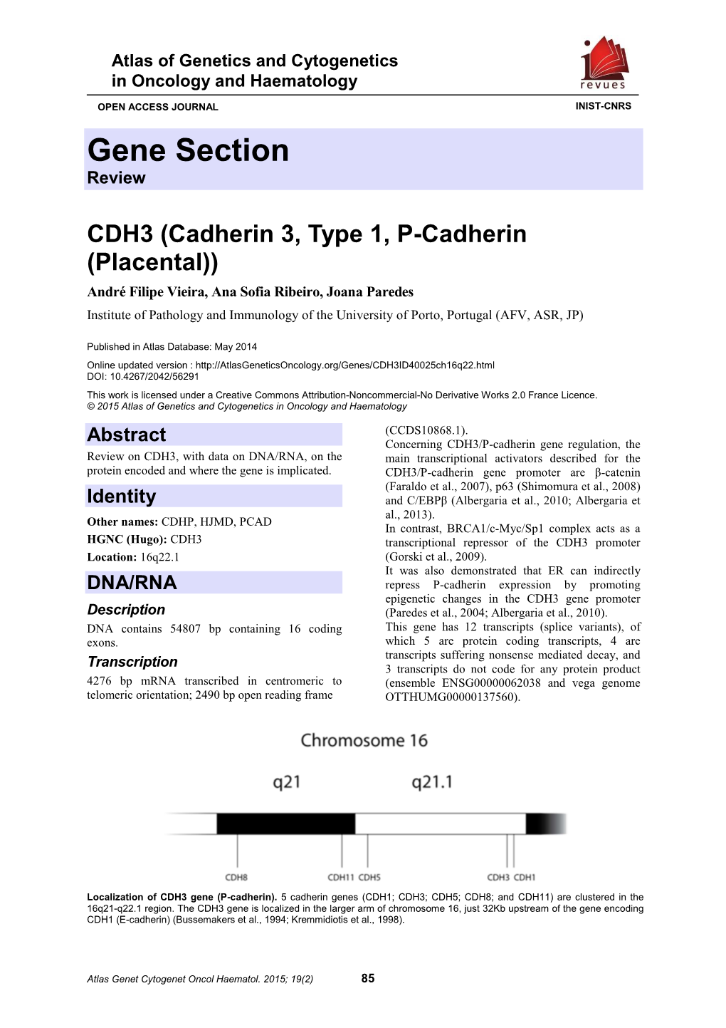 Gene Section Review