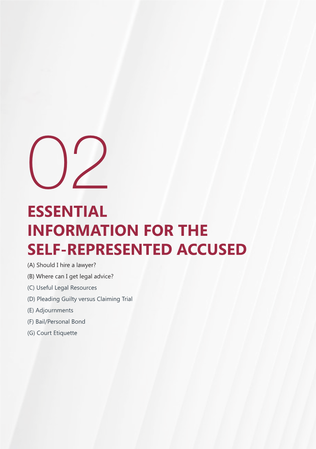 Chapter 2 Essential Information for the Self-Represented Accused