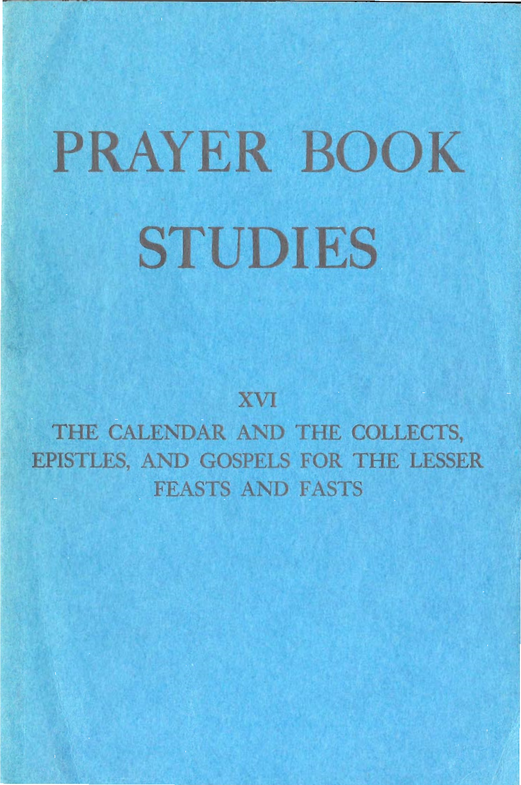 Prayer Book Studies