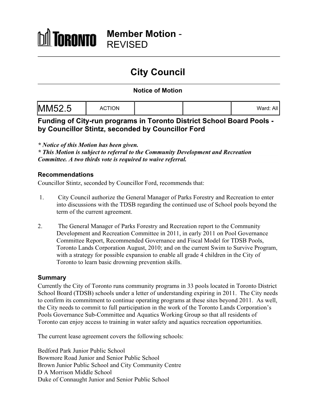 REVISED City Council MM52.5