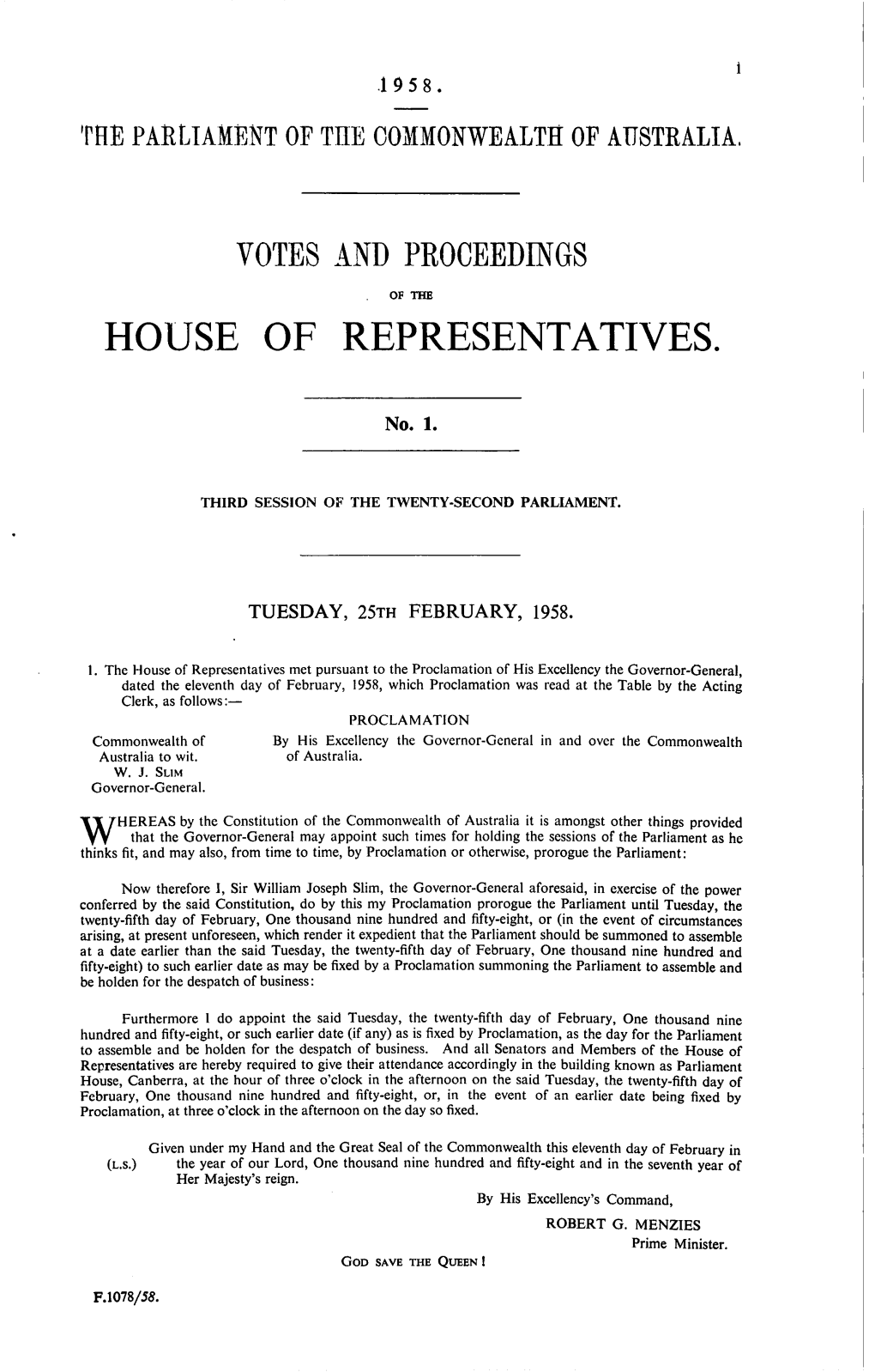 House of Representatives