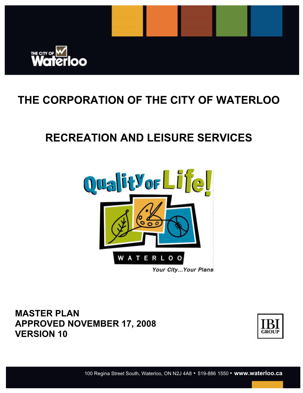 Community, Culture and Recreation Services Master Plan