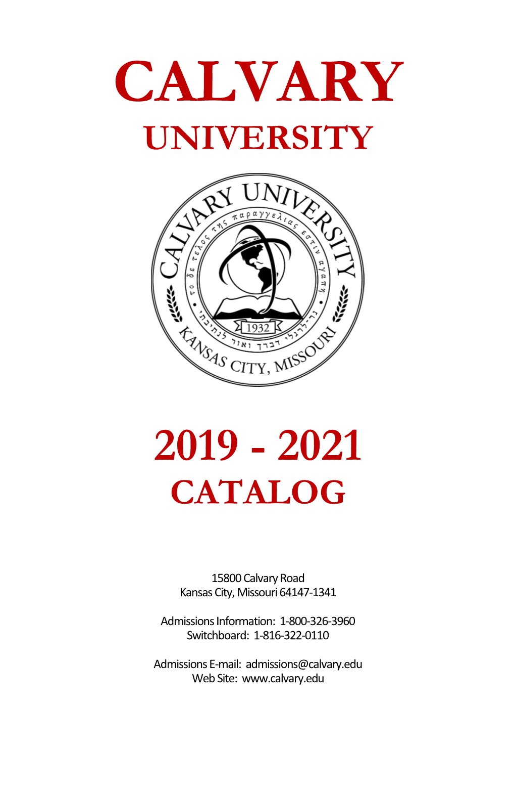2019 - 2021 Catalog