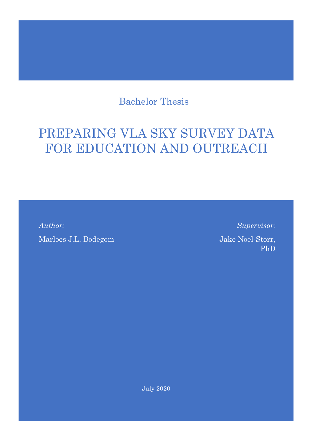 Preparing Vla Sky Survey Data for Education and Outreach