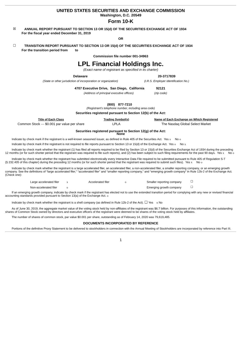 LPL Financial Holdings Inc