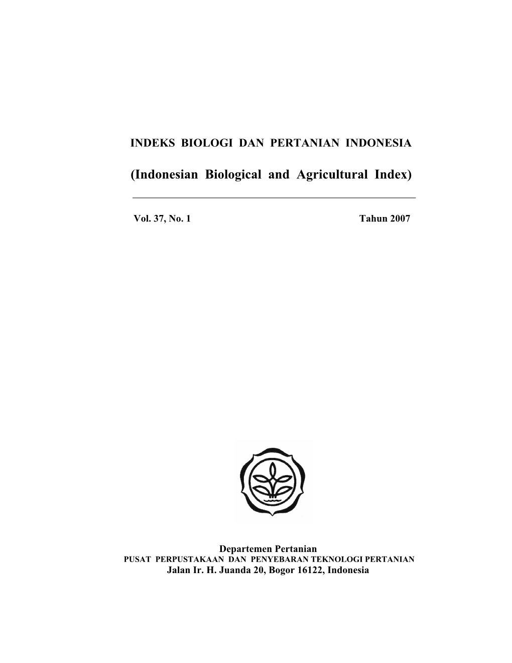 Indonesian Biological and Agricultural Index