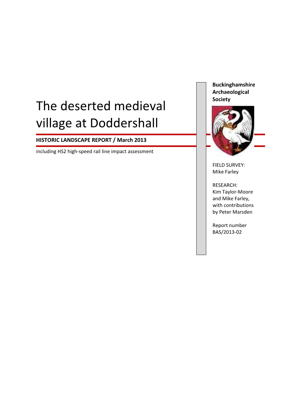 The Deserted Medieval Village at Doddershall