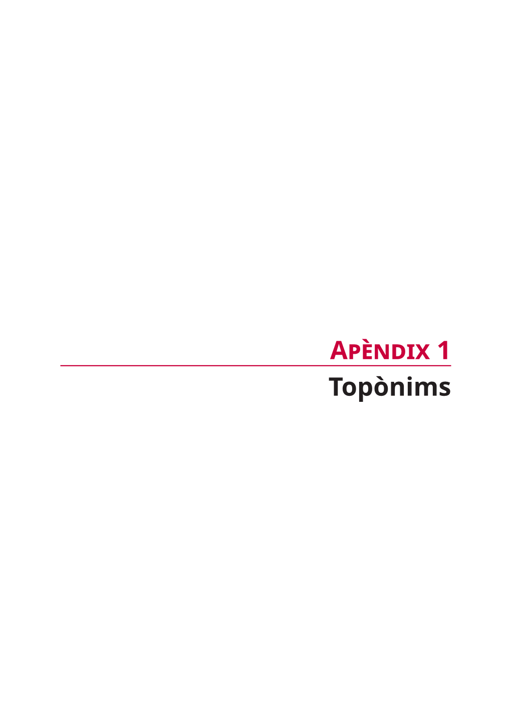 Apèndix 1 Topònims