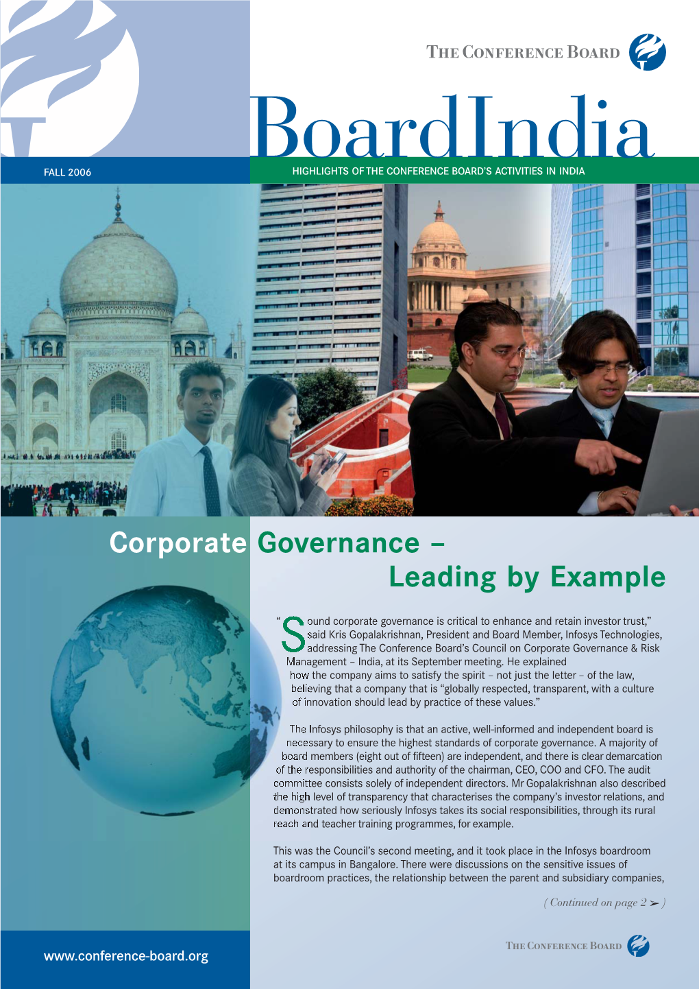 Corporate Governance – Leading by Example