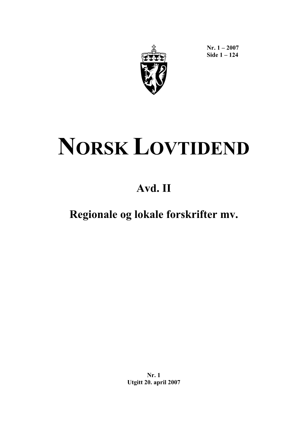 Norsk Lovtidend