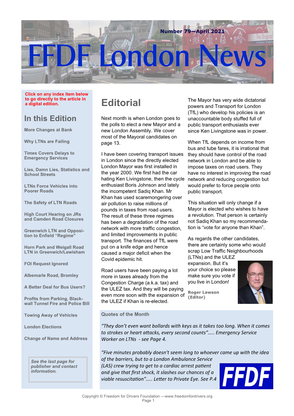 FFDF London News