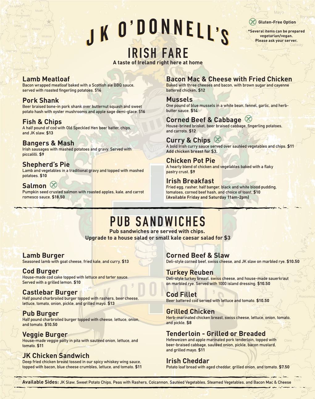 Irish Fare Pub Sandwiches