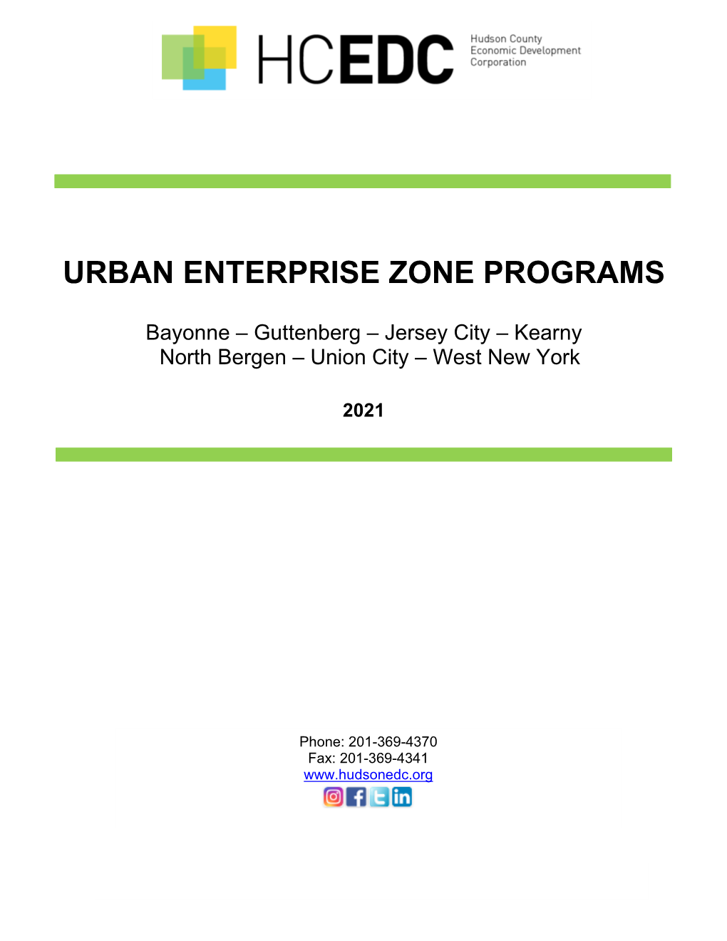 Hudson County Urban Enterprise Zone Profile 2021