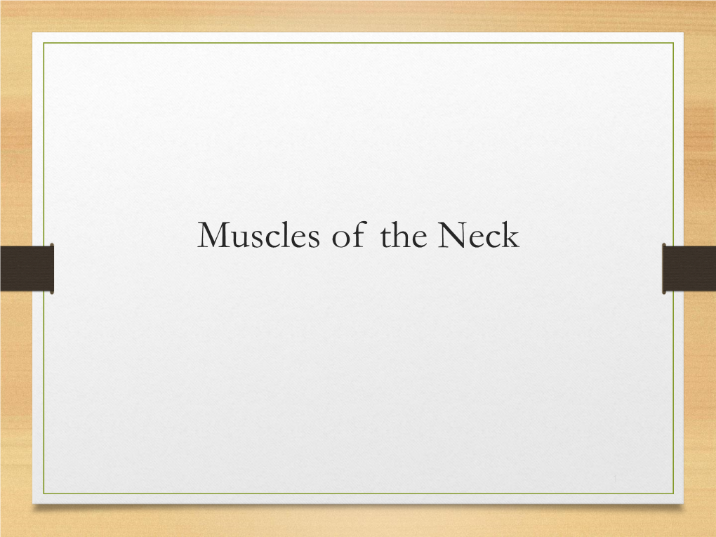 Muscles of the Neck