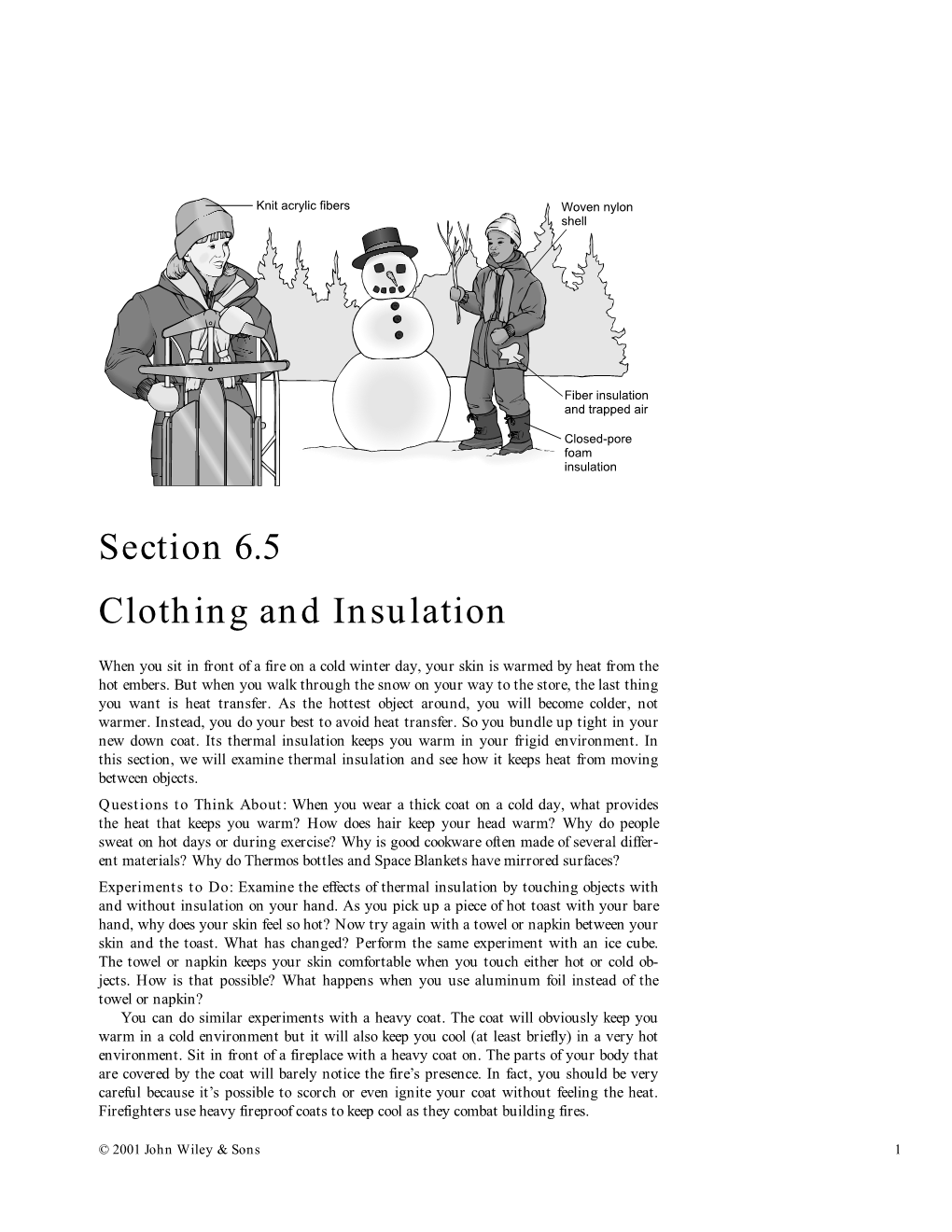 Section 6.5 Clothing and Insulation