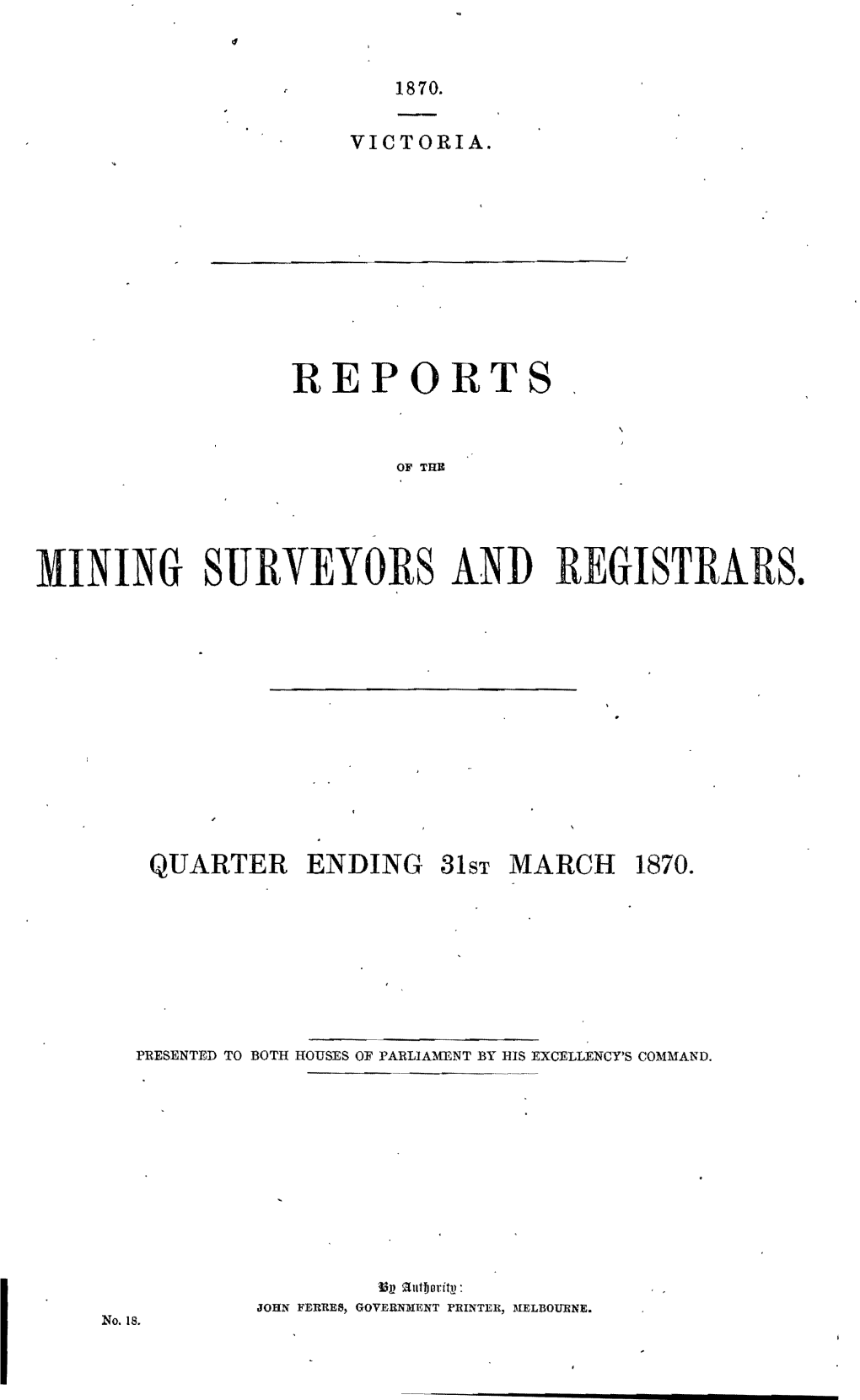 Mining Surveyors and Registrars