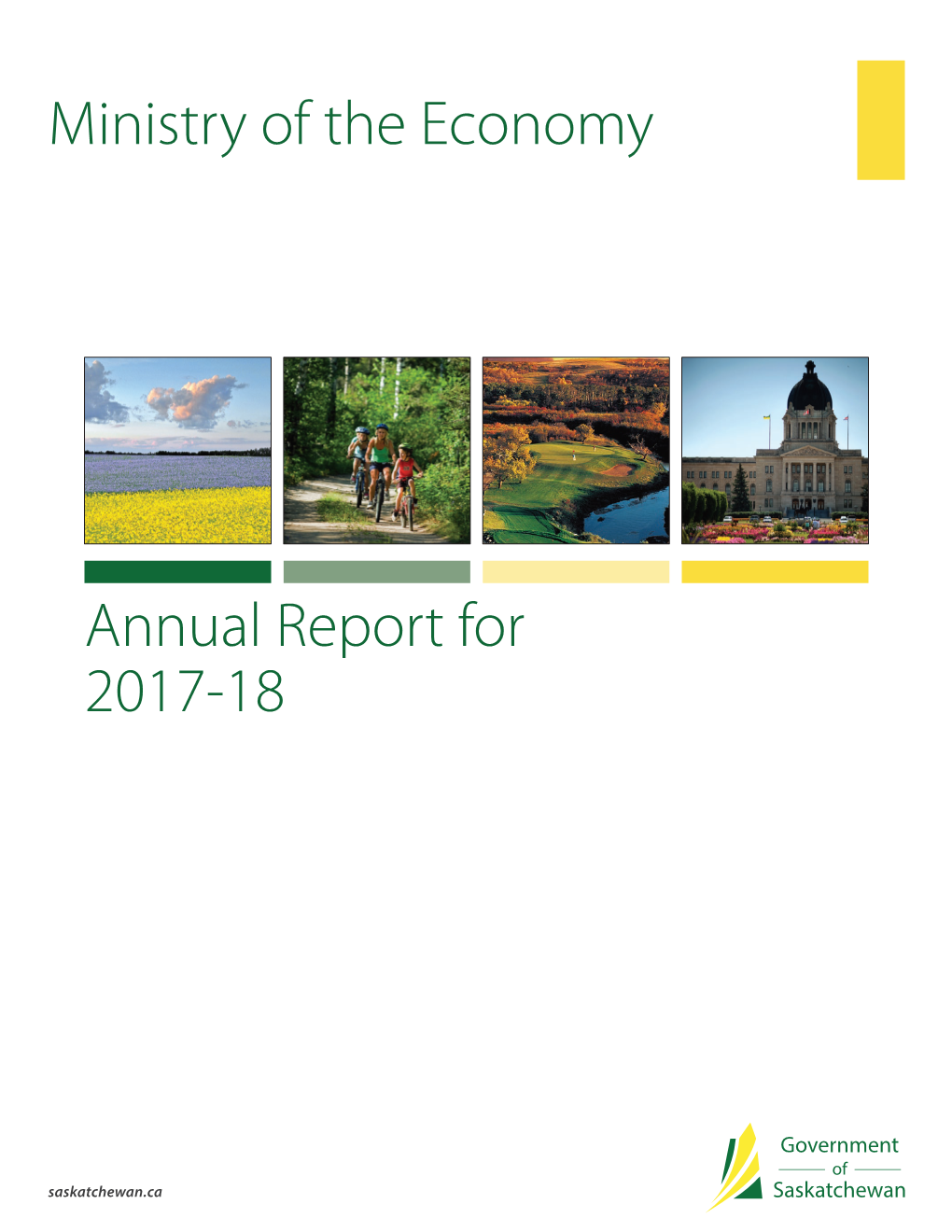 Annual Report for 2017-18 Ministry of the Economy