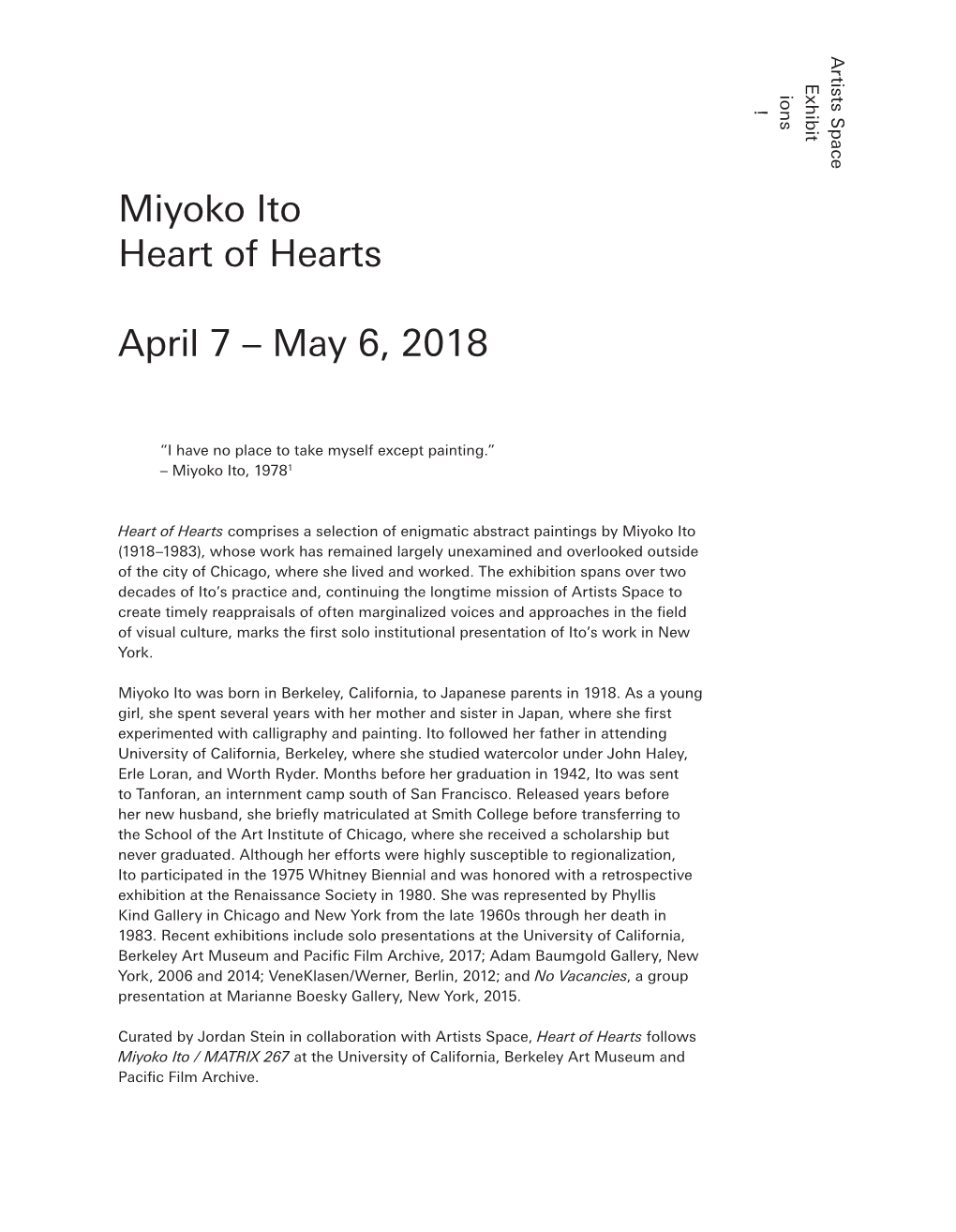 Miyoko Ito Heart of Hearts April 7