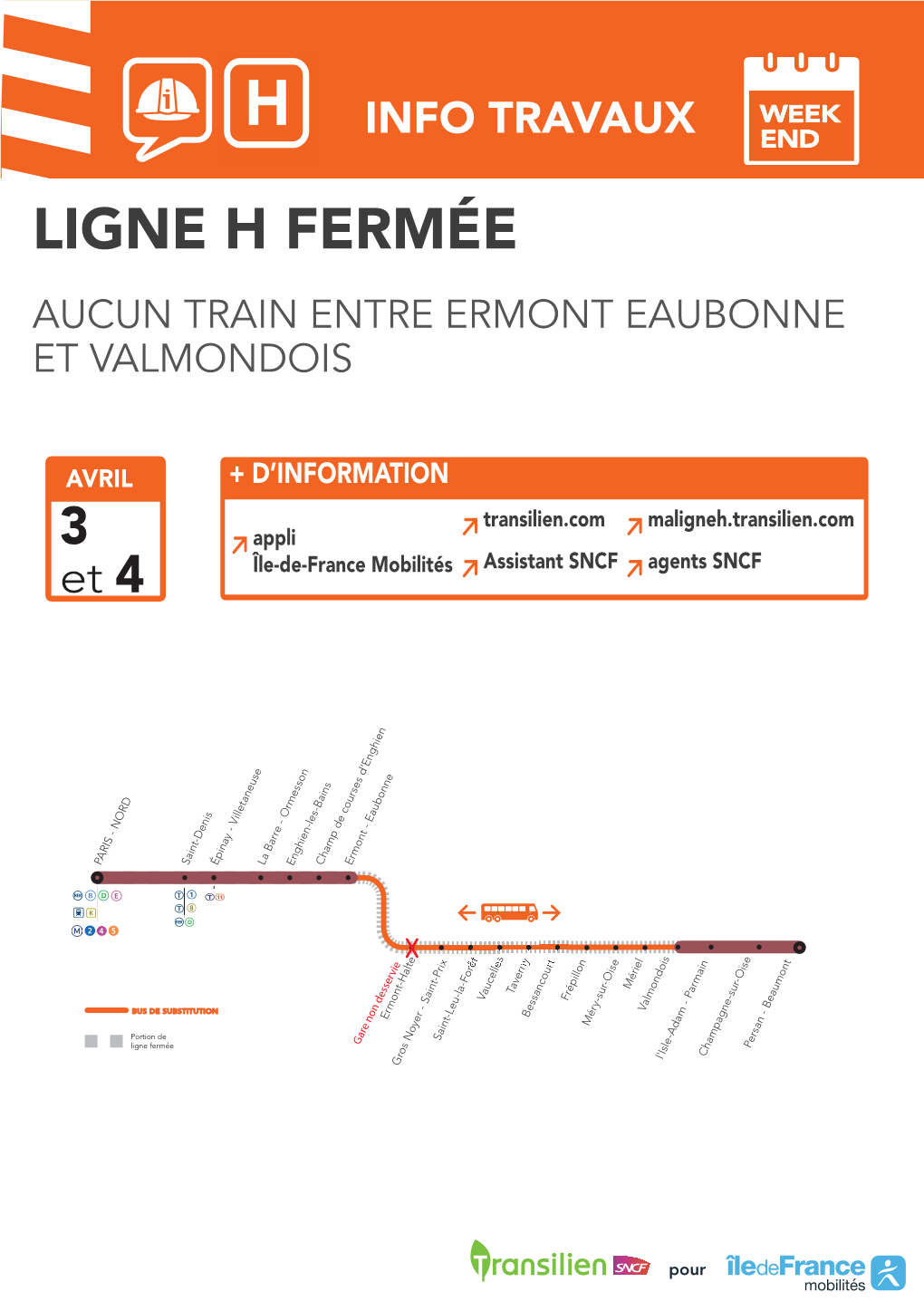 Ligne H Fermée Aucun Train Entre Ermont Eaubonne Et Valmondois