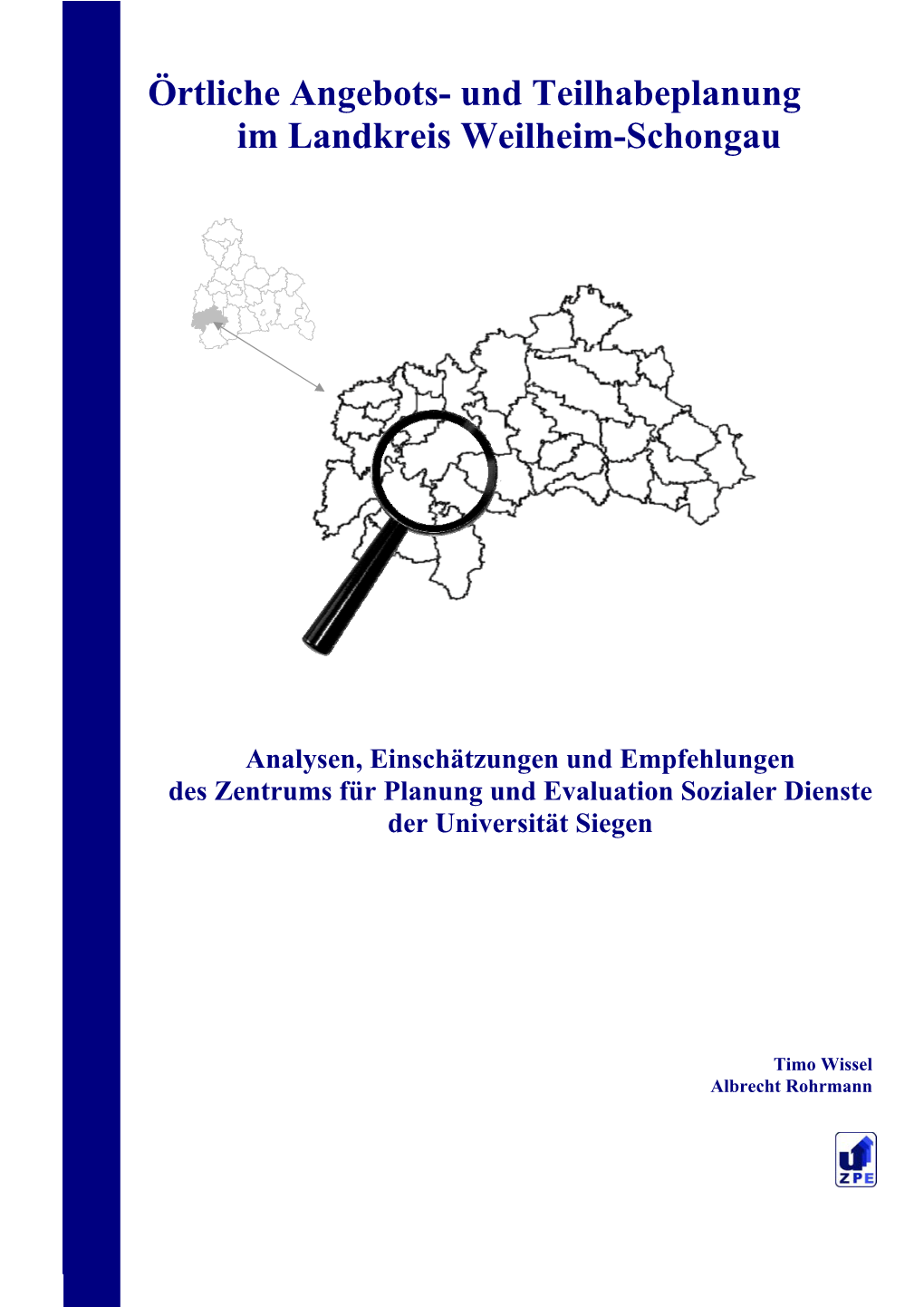 Und Teilhabeplanung Im Landkreis Weilheim-Schongau