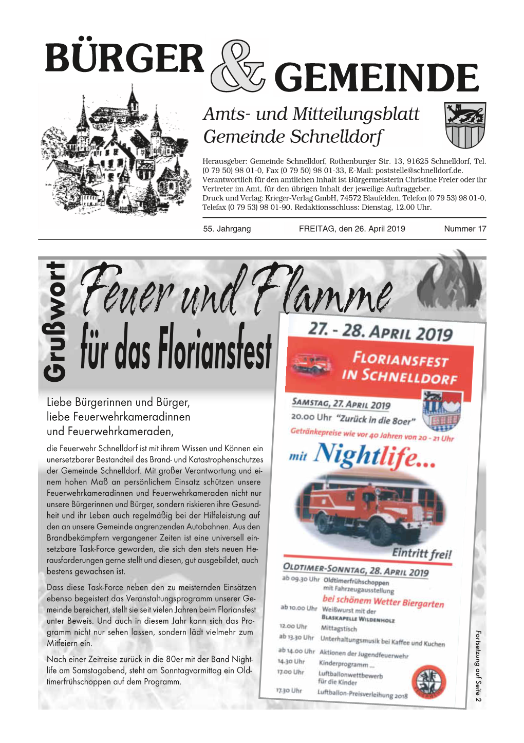 Amts- Und Mitteilungsblatt Gemeinde Schnelldorf