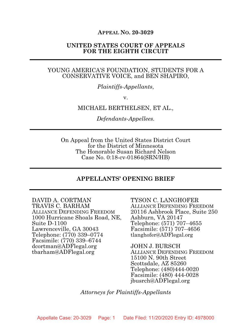 Appeal No. 20-3029 United States Court of Appeals