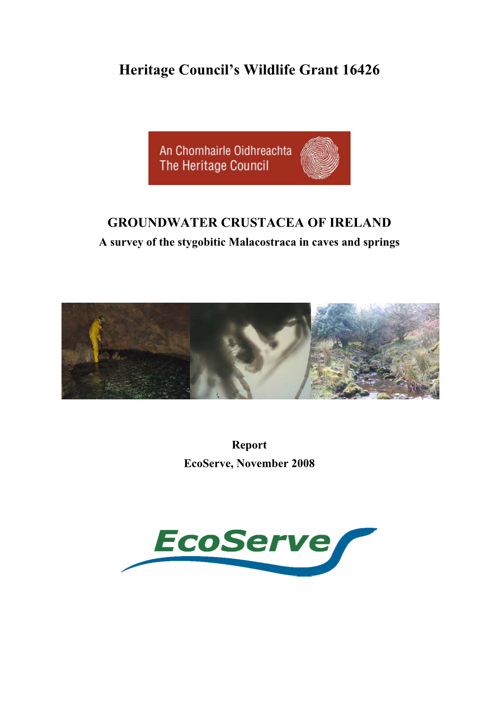 A Survey of the Groundwater Macro-Crustacea Of