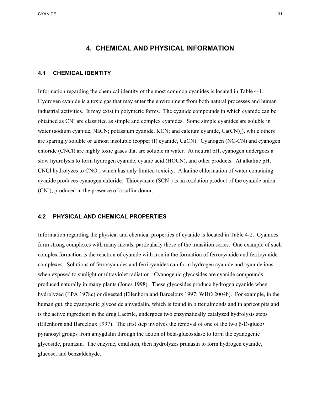 Toxicological Profile for Cyanide