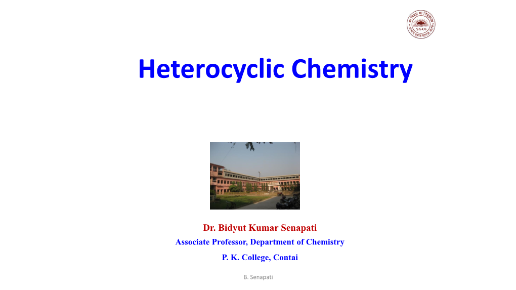 Heterocyclic Chemistry