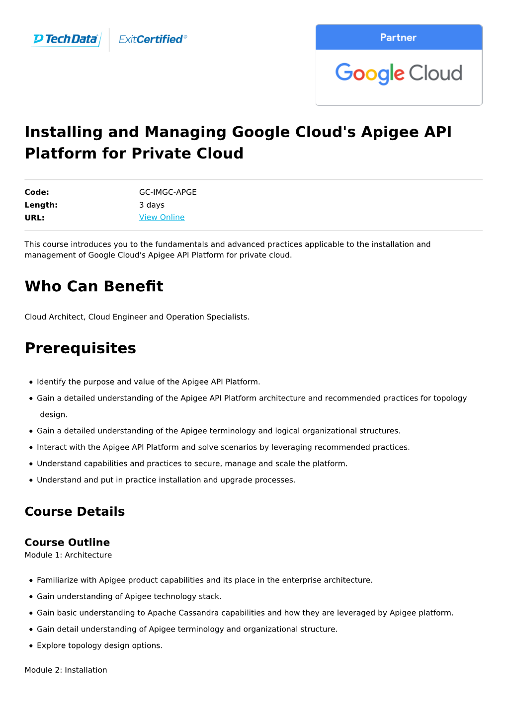 Installing and Managing Google Cloud's Apigee API Platform for Private Cloud