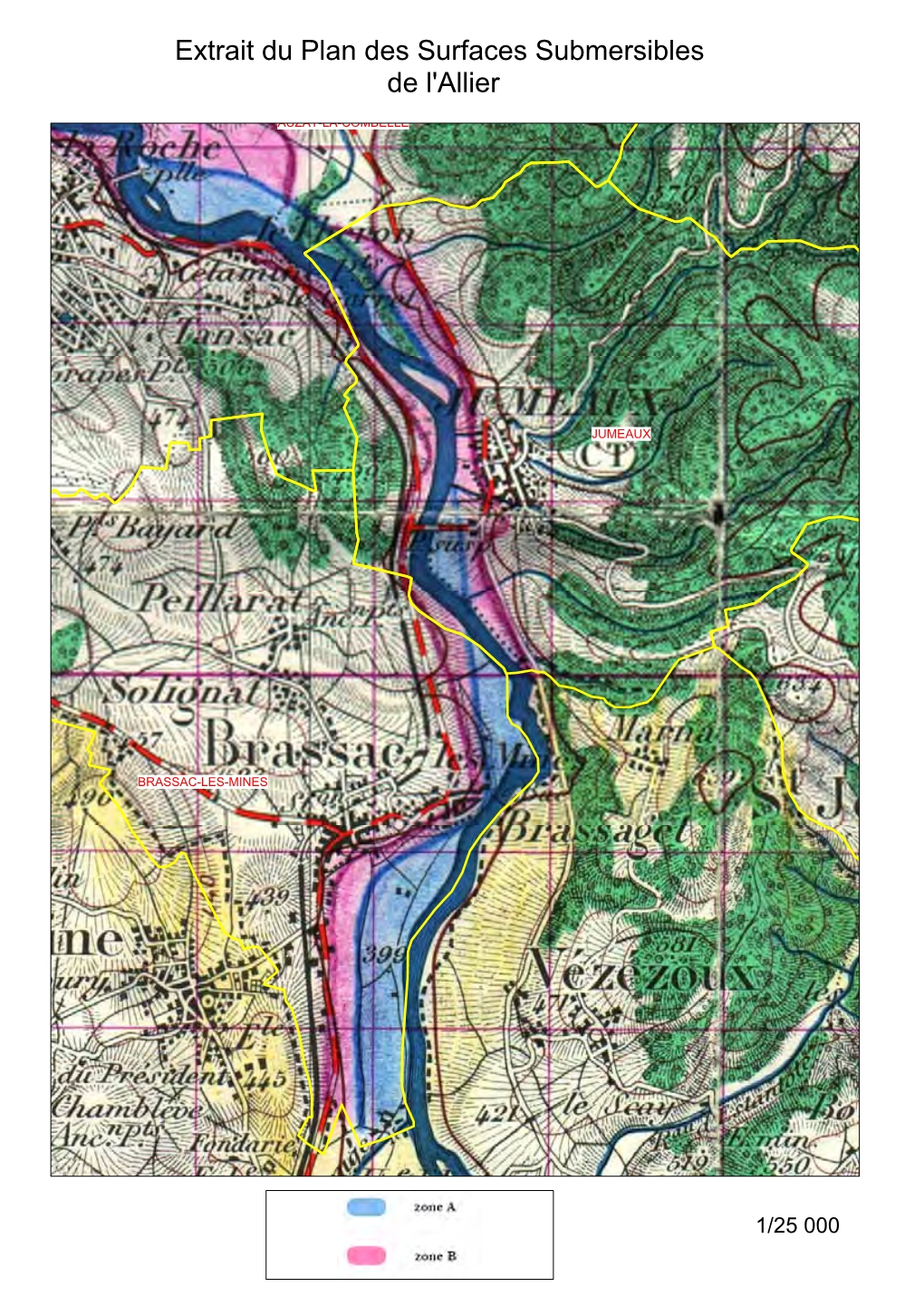 Extrait Du Plan Des Surfaces Submersibles De L'allier