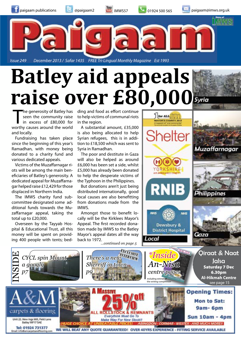 Batley Aid Appeals Raise Over £80,000