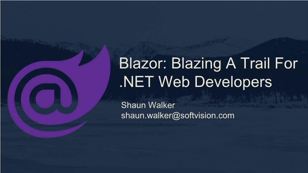 Blazor Deep Dive: Blazing a New Trail for Web Developers With