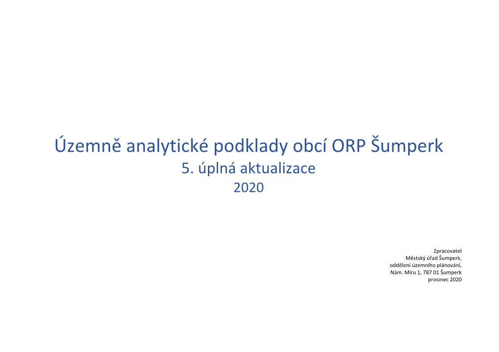 Územně Analytické Podklady Obcí ORP Šumperk 5