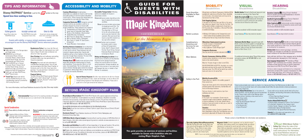 Walt Disney World Guidebook for Guests with Disabilities