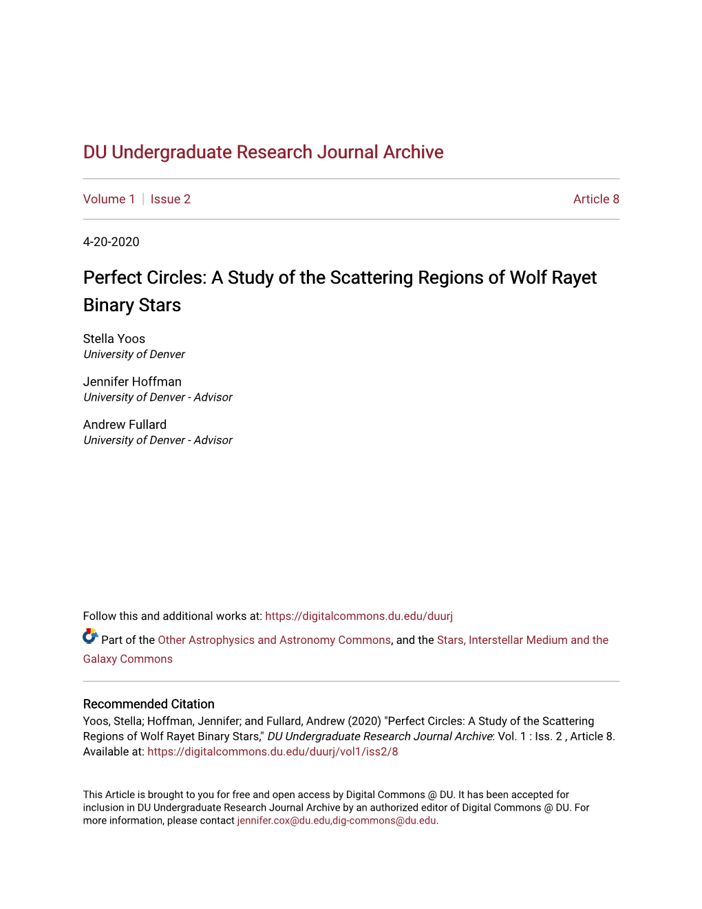 Perfect Circles: a Study of the Scattering Regions of Wolf Rayet Binary Stars