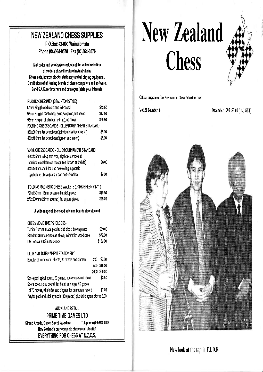 NEW ZEALAND CHESS SUPPLIES Zealand P.O