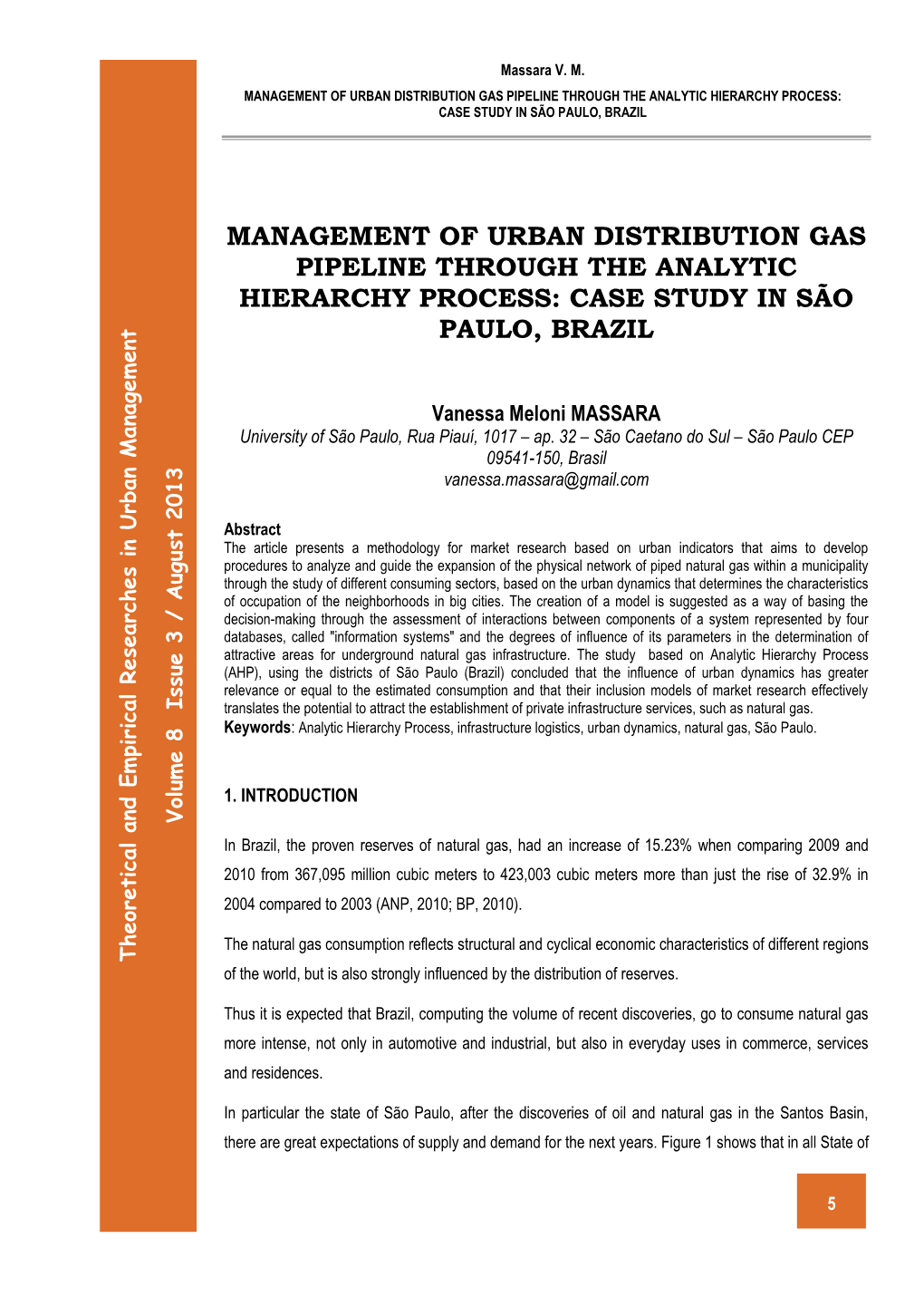 Nt MANAGEMENT of URBAN DISTRIBUTION GAS PIPELINE