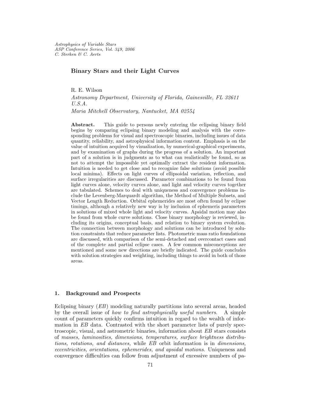 Binary Stars and Their Light Curves