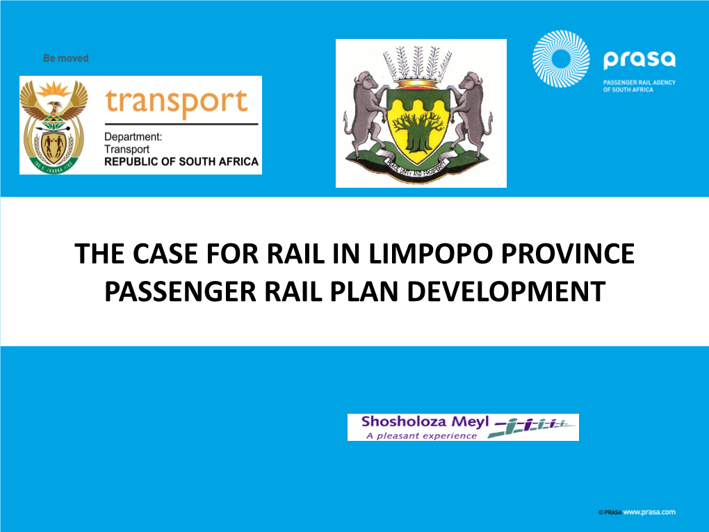 LIMPOPO PASSENGER RAIL PLAN DEVELOPMENT.Pdf