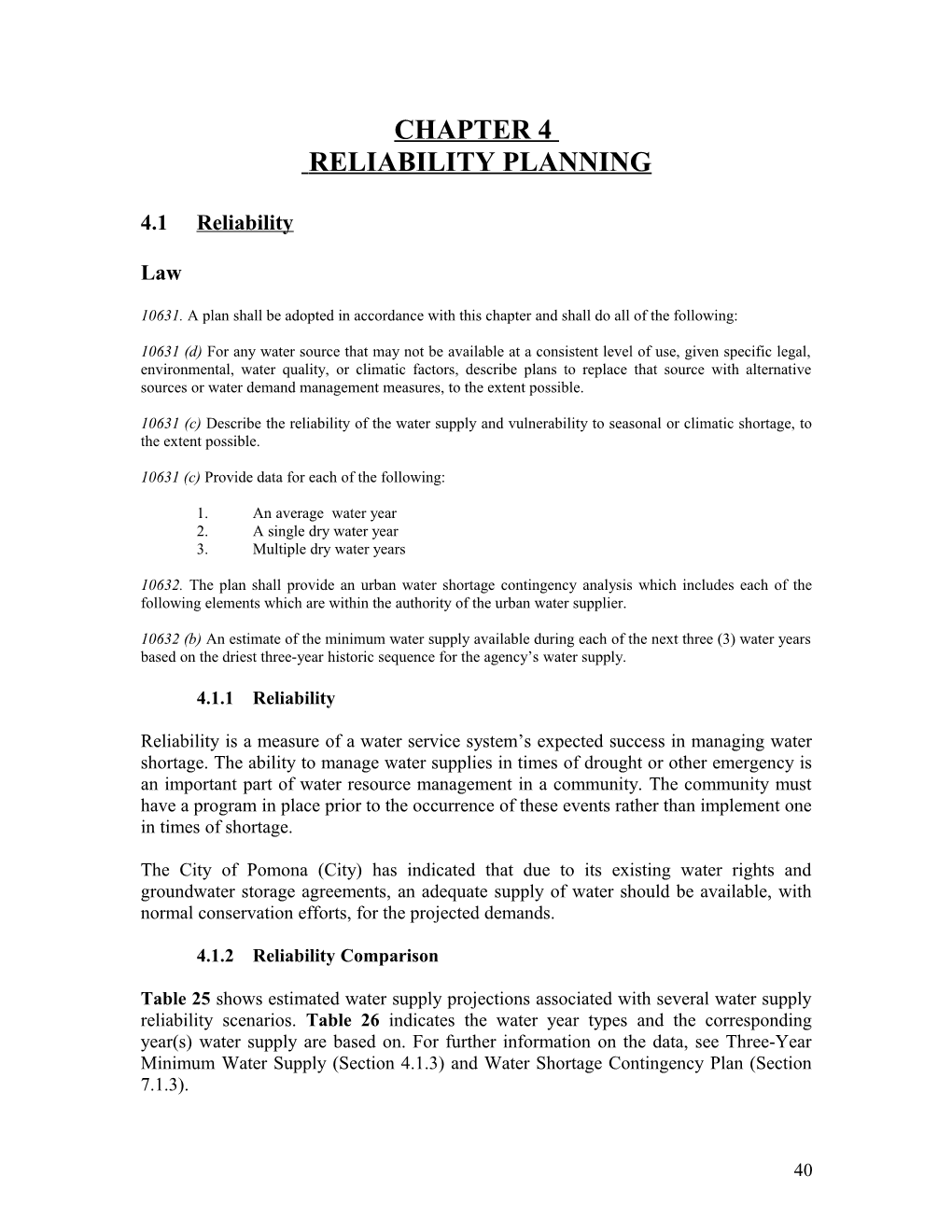 Chapter 4 Reliability Planning