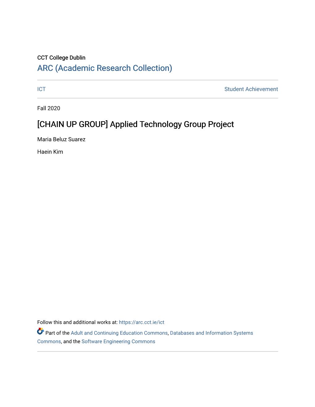 [CHAIN up GROUP] Applied Technology Group Project