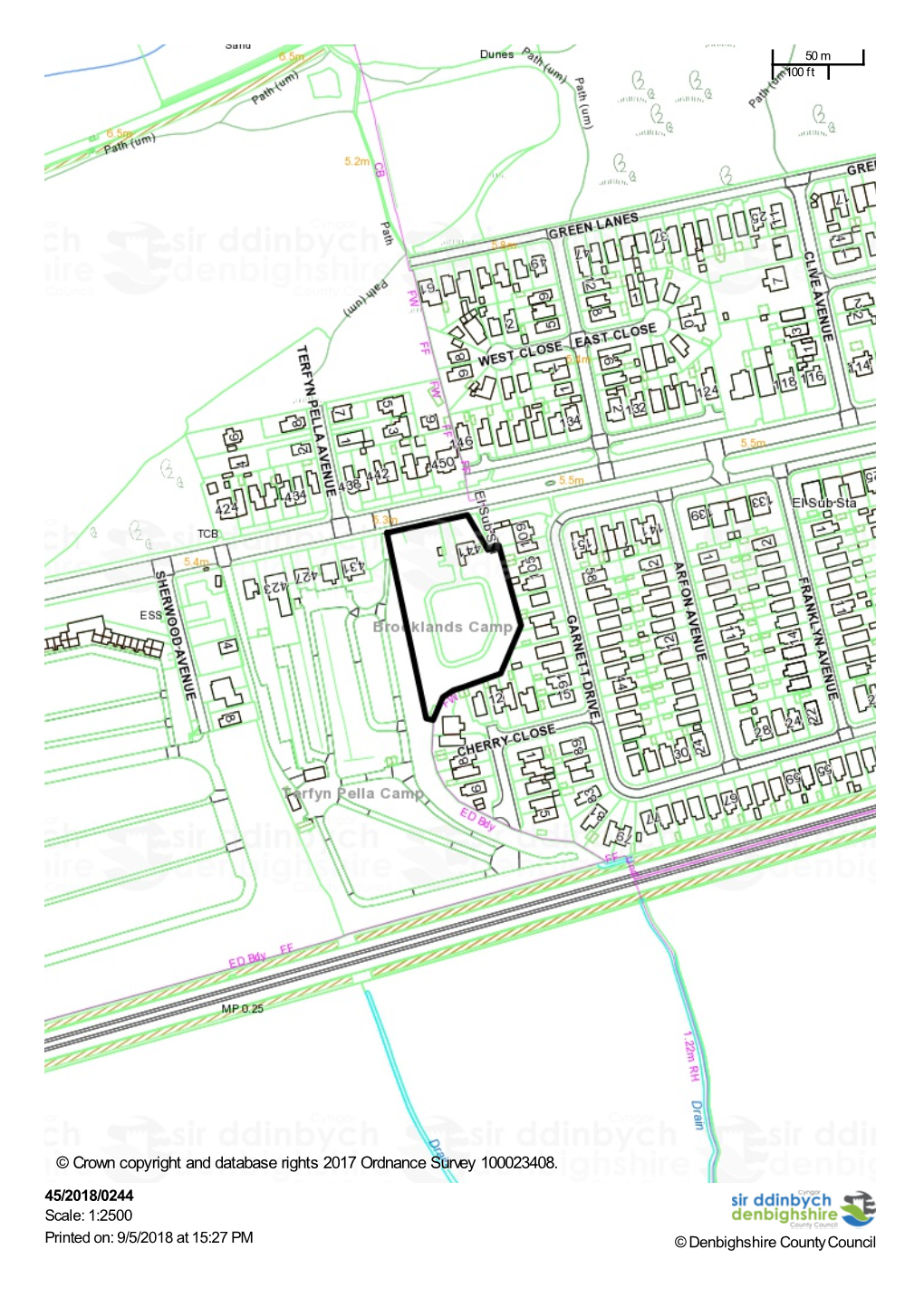 Crown Copyright and Database Rights 2017 Ordnance Survey 100023408