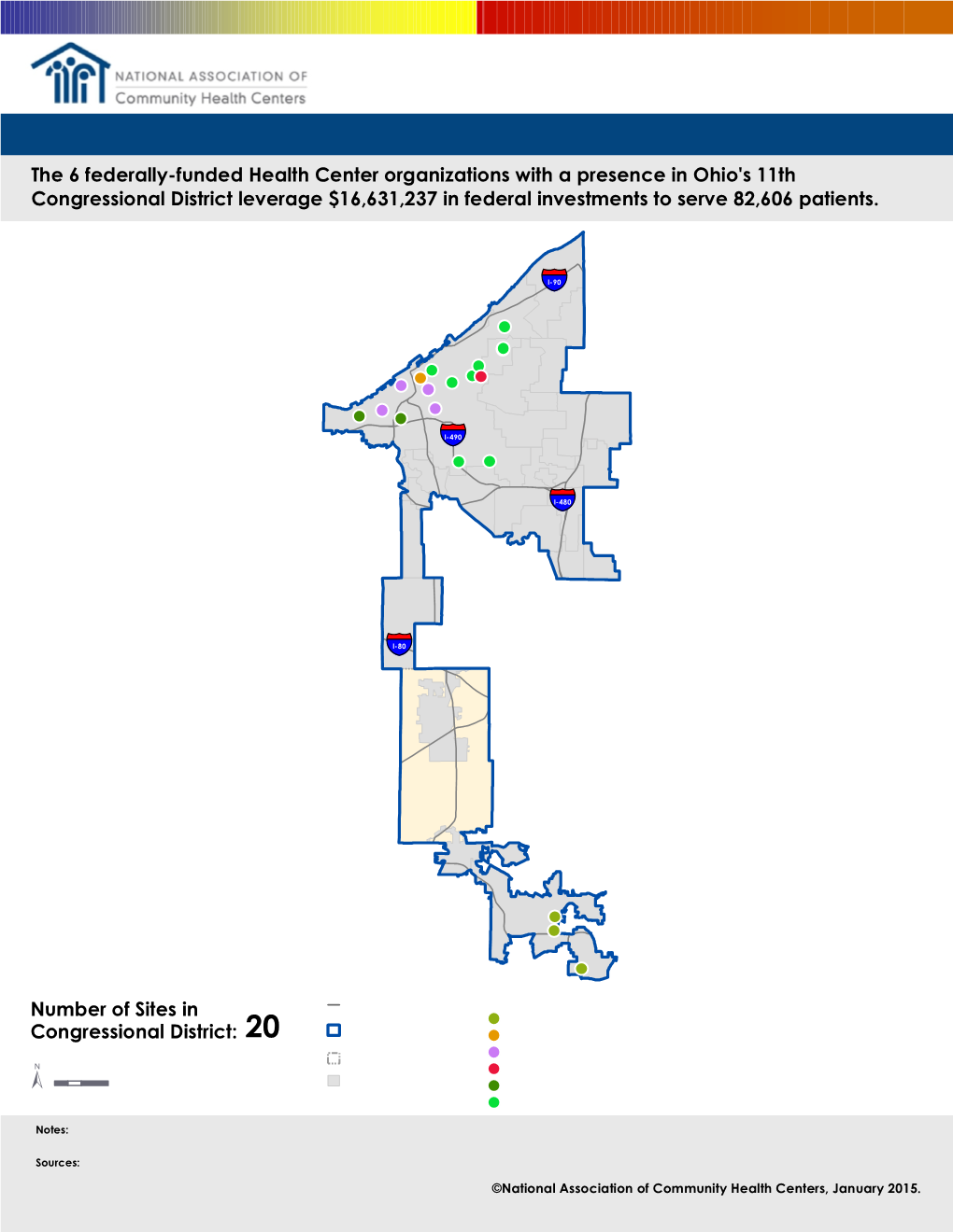 Number of Sites in Congressional District: 20 (Main Organization in Parentheses)