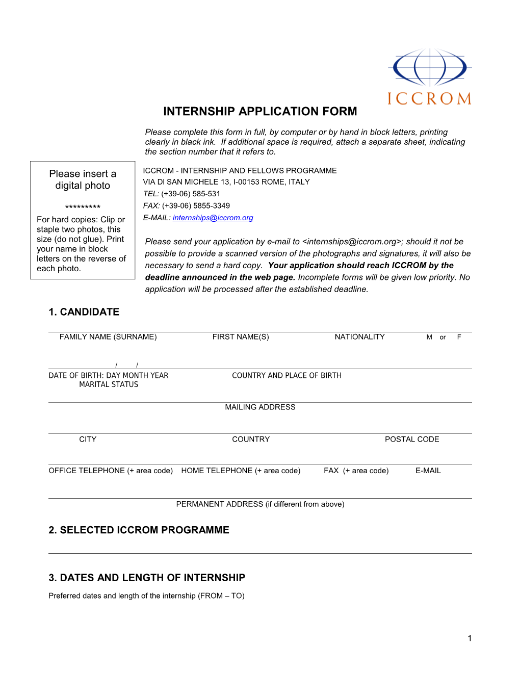 Internship Application Form s1