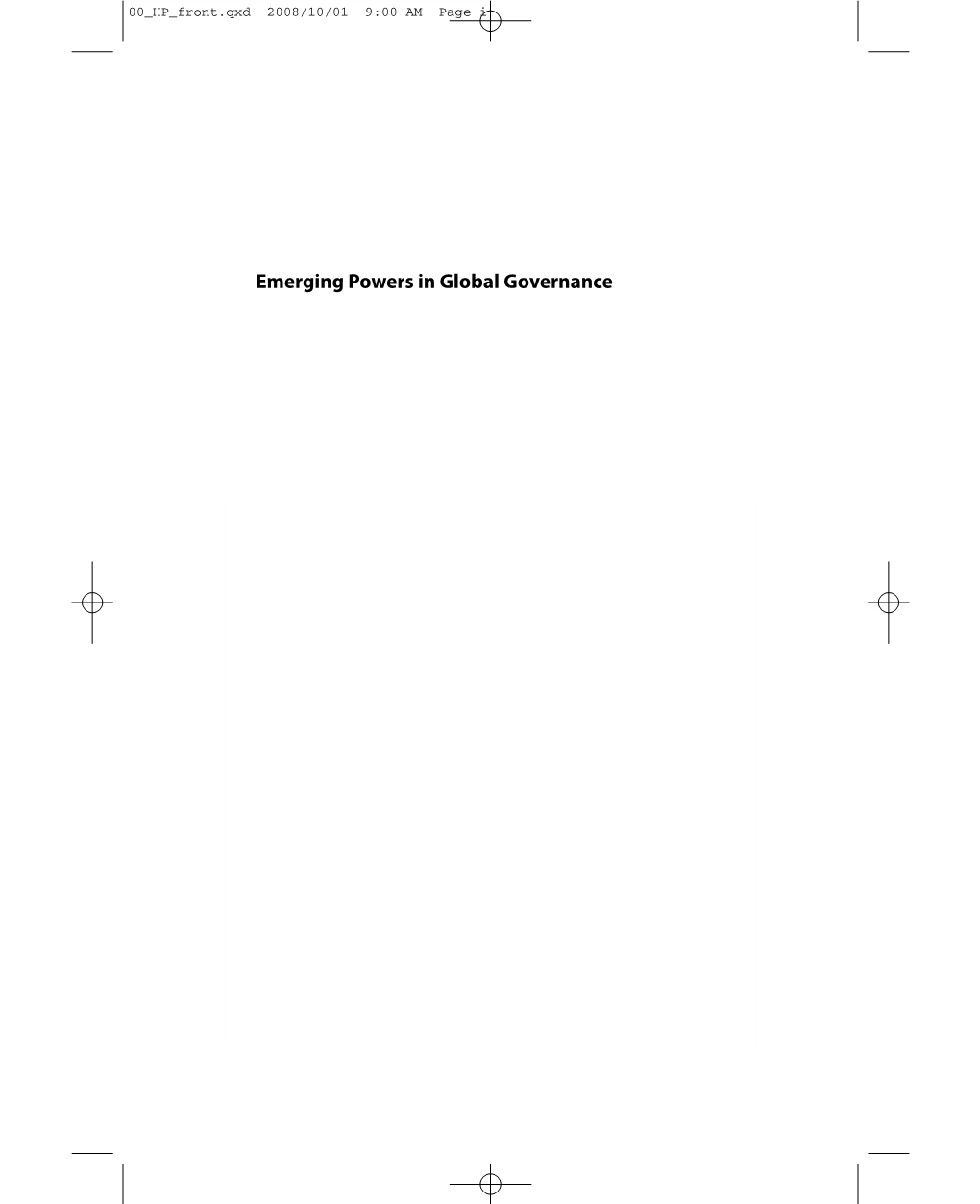 Emerging Powers in Global Governance 00 HP Front.Qxd 2008/10/01 9:00 AM Page Ii