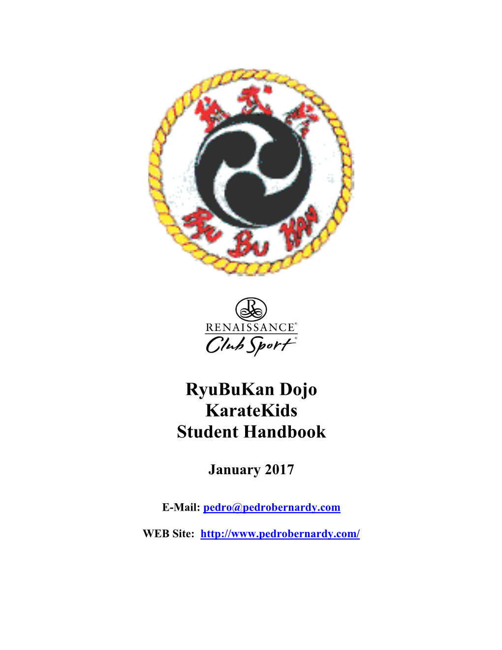 Ryubukan Dojo Karatekids Student Handbook