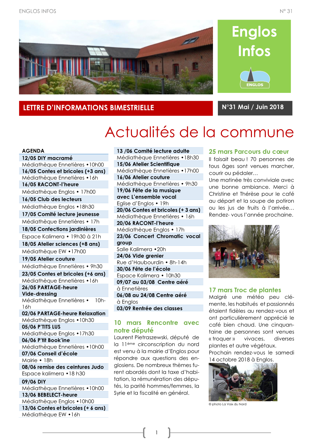 Actualités De La Commune Englos Infos
