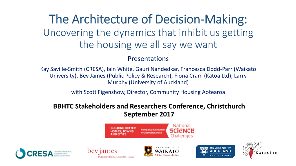 The Architecture of Decision-Making