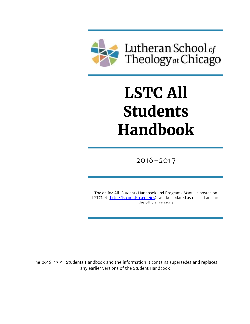 LSTC All Students Handbook